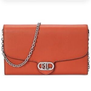 Lauren Ralph Lauren Medium Adair Wallet Crossbody Bag orange